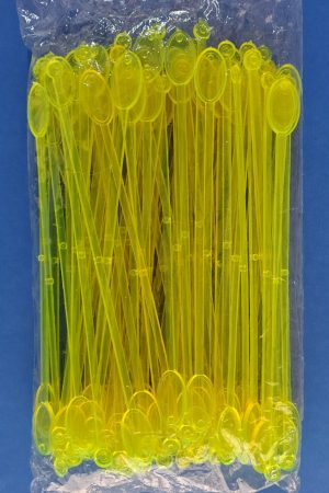 AGITADOR PLASTICO P -TRAGO LARGO PAQ X 100 U (COLORES SURT)