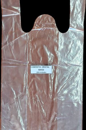 BOLSA CAMISETA B-D 40X50 CM CRISTAL PAQ X 80 U