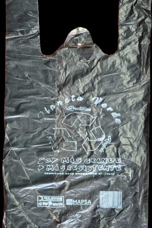 BOLSA CAMISETA B-D 45X55 CM "CIUDAD NEGRA"PAQ X 100 U